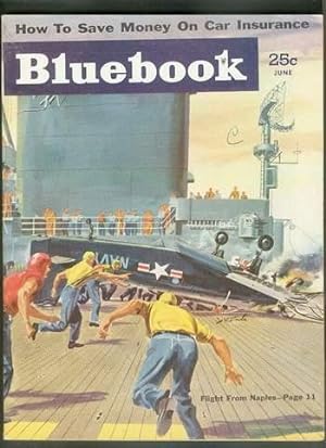 BLUE BOOK June 1954 (Bluebook Pulp Magazine) Flight From Naples (Painted Cover & Story) by Robert...