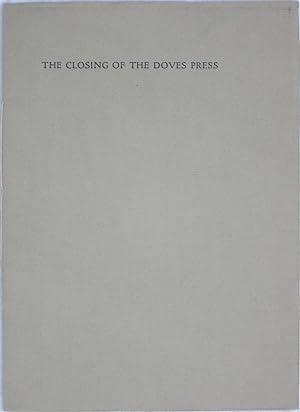 The Closing of the Doves Press