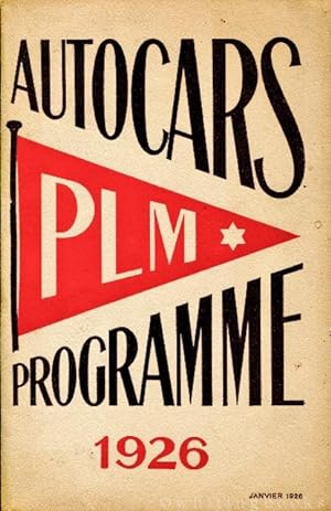 Autocars Programme PLM 1926 (Paris Lyon Mediterranean) with Related Ephemera
