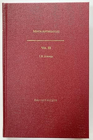 The Minor Anthologies of the Pali Canon Volume 3 ; Buddhavamsa (Chronicle of Buddhas) and Cariyap...