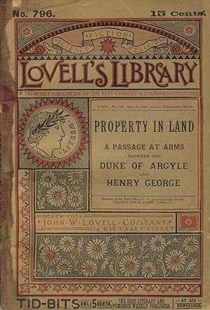 Property in land: A passage at arms between the duke of Argyll and Henry George