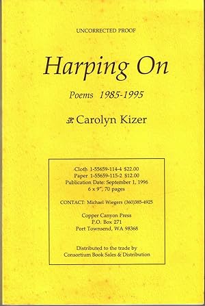 HARPING ON: Poems 1985 - 1995.