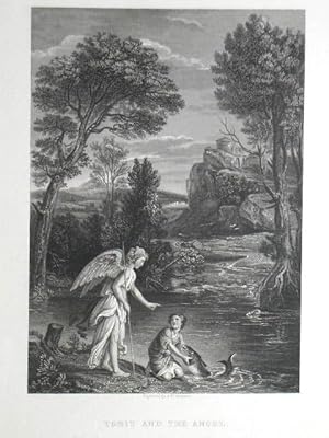 Tobit And The Angel. From the Original Picture by Domenichino in The National Gallery.
