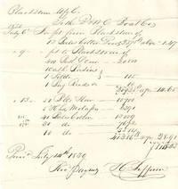 1830 HANDWRITTEN RECEIPT FOR GOODS SOLD TO THE P&WC BOAT CO [Phila & West Chester Boat Company]