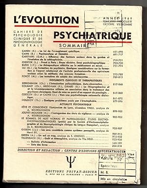L'Evolution Psychiatrique- Cahiers de Psychologie Clinique et de Psychopathologie Générale : octo...