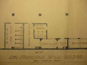 Building Plans and Elevation for the San Francisco News Building at 812 Mission St.