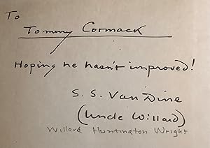The Casino Murder Case. (Signed/presentation copy to his nephew, Thomas (Tommy) Cormack