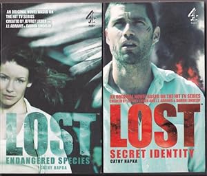 Lost: book (1) one - Lost: Endangered Species; with book (2) two - Lost: Secret Identity -two sof...