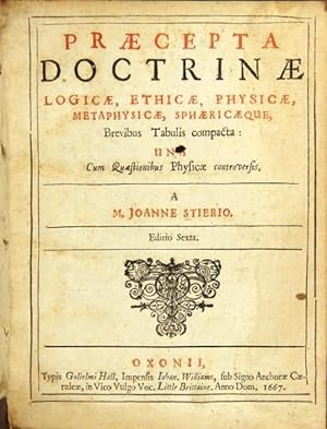 Præcepta doctrinæ logicæ, ethicæ, physicæ, metaphysicæ, sphæricæque, brevibus tabulis compacta: u...