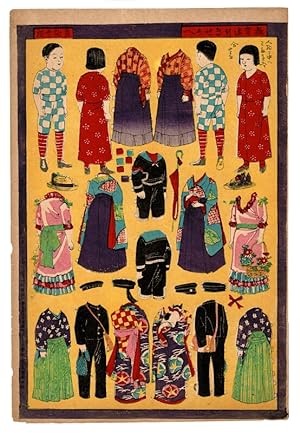 Collection of Japanese educational clothing and fashion prints (Omocha-e)