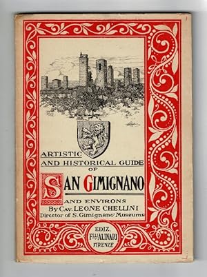 Artistic and historical guide of San Gimignano and environs.With 35 illustrations by F.lli Alinar...