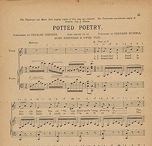 Potted Poetry - Sheet Music