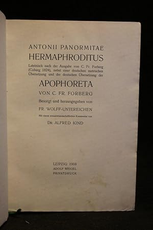 Antonii panormitae hermaphroditus