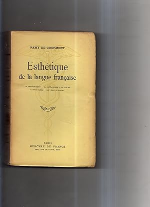 ESTHETIQUE DE LA LANGUE FRANCAISE.La Déformation - La Métaphore - Le Cliché - Le Vers libre - Le ...