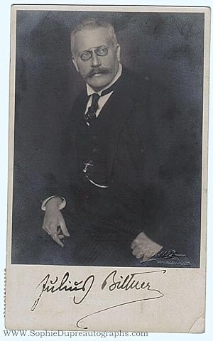 Postcard photograph by Messner of Vienna, signed, (Julius, 1874-1939, Austrian Lawyer and Composer)