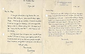 Group of 15 Autograph Letter Signed and 3 Typed Letter Signed letters to the Cheltenham Gramophon...