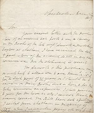 Autograph Letter Signed as Captain to Mr Naylor at Rochester, (Alexander Wilmot, 1774-1850, Admir...