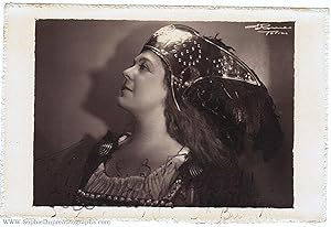 Marvellous portrait photo by E. Romeo of Turin, signed and inscribed (Dame Eva, 1892-1990, Sopran...