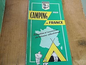 Michelin Camping in France 1959 Situation et Ressources De Terrains selectionnes