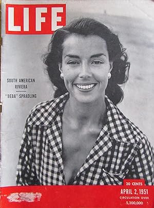 Life Magazine April 2, 1951 -- Cover: 'Beba' Spradling