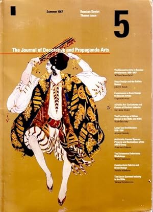 THE JOURNAL OF DECORATIVE AND PROPAGANDA ARTS: 5 - SUMMER 1987: RUSSIAN/SOVIET THEME ISSUE