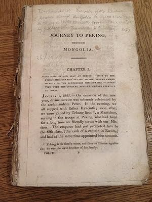 Travels Of The Russian Mission Through Mongolia To China, And Residence In Peking, In The Years 1...