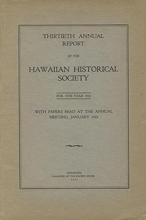 Thirtieth annual report, for the year 1921