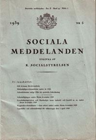 Sociala Meddelanden, Ser. F, Band 49, Häfte 5.