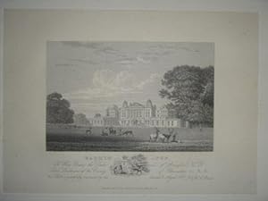 An Original Antique Engraving Illustrating Badminton House, the Seat of The Duke of Beaufort. Pub...