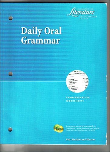 Elements of Literature Introductory Course, Daily Oral Grammar