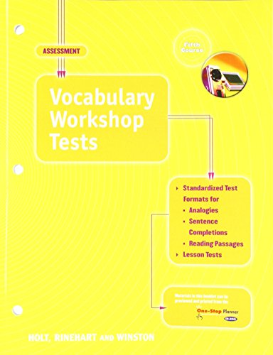 Elements of Language: Vocabulary Workshop Tests Grade 11 Fifth Course