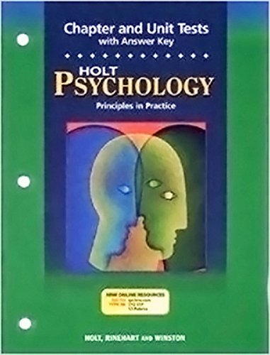 Psychology Principles in Practice Chapter and Unit Tests with Answer Key