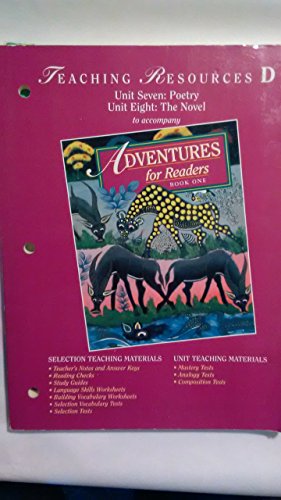 Adventures for Readers Book 1 Teaching Resources D Units 7 & 8