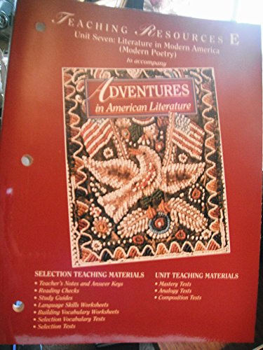 Adventures in Literature, Teaching Resources E (Unit 7) : Athena Edition