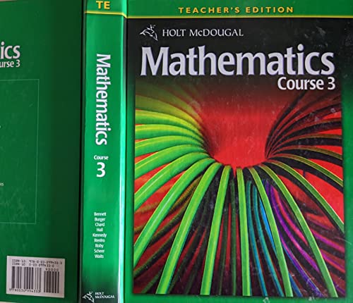 Holt McDougal Mathematics, Course 3, Teacher's Edition