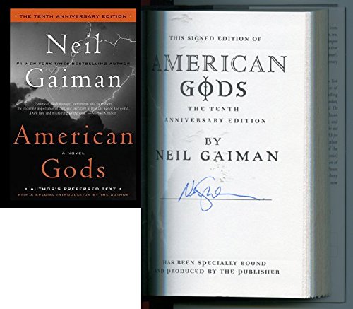 American Gods: The Signed Tenth Anniversary Edition has been specially bound by the publisher fea...