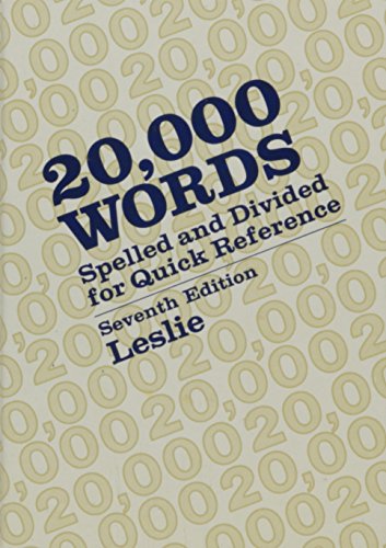 20,000 words: Spelled and divided for quick reference