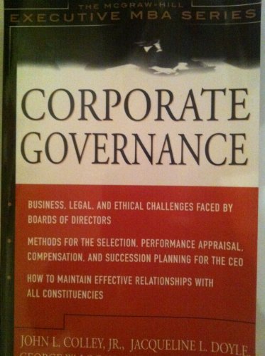 Corporate Governance: The McGraw-Hill Executive MBA Series
