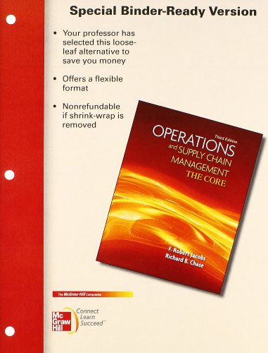 Operations and Supply Chain Management: The Core, 3rd with CD
