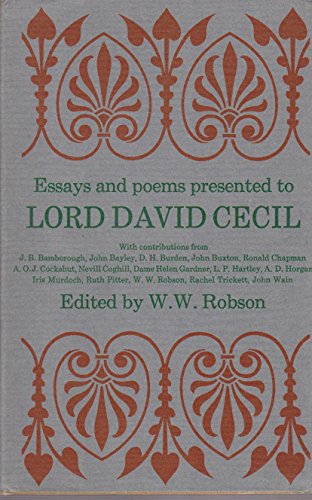 Essays and Poems Presented to Lord David Cecil