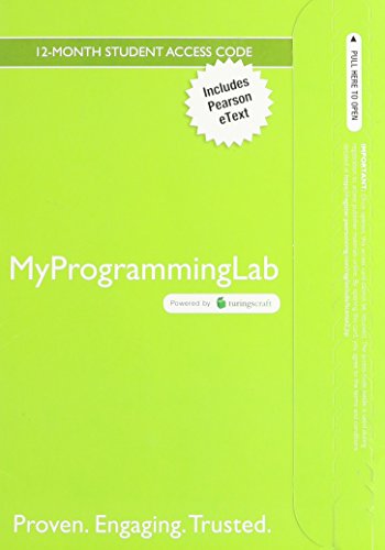 MyLab Programming without Pearson eText -- Valuepack Access Card, Component