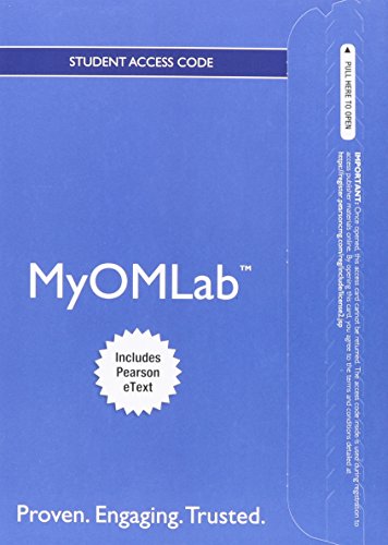 NEW MyOMLab with Pearson eText -- Access Card -- for Operations Management