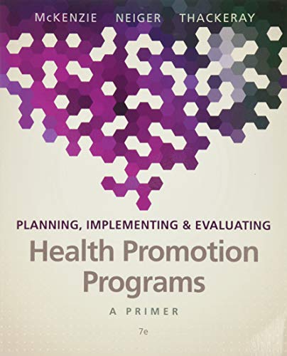 Planning, Implementing Evaluating Health Promotion Programs: A Primer