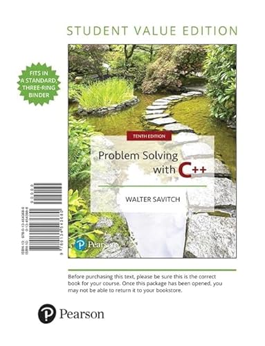 Problem Solving with C++