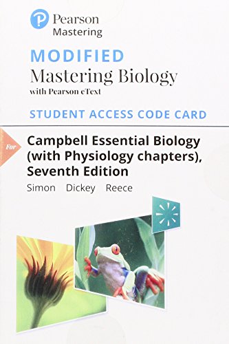Modified Mastering Biology with Pearson eText -- Standalone Access Card -- for Campbell Essential Biology (with Physiology chapters) (7th Edition)
Modified Mastering Biology with Pearson eText -- Standalone Access Card -- for Campbell Essential Biology (with Physiology chapters) (7th Edition)