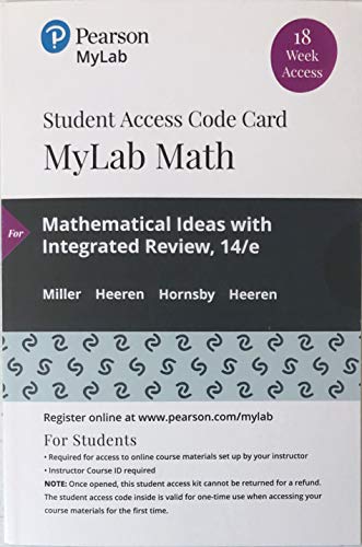 Mathematical Ideas -- MyLab Math with Pearson eText Access Code