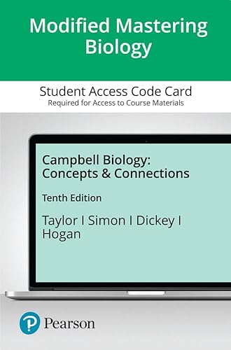Modified Mastering Biology with Pearson eText -- Access Card -- for Campbell Biology: Concepts & Connections
Modified Mastering Biology with Pearson eText -- Access Card -- for Campbell Biology: Concepts & Connections