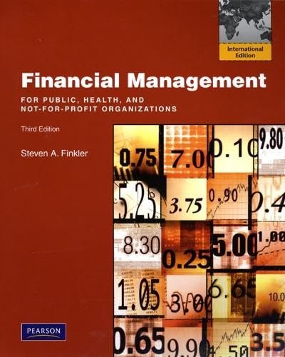 Financial Management for Public, Health, and Not-For-Profit
