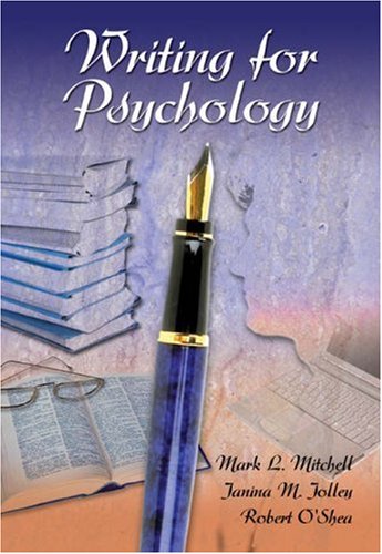 Writing for Psychology With Infotrac: A Guide for Students