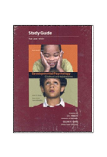 Study Guide for Use with Developmental Psychology: Childhood and Adolescence ( David Schafer) 2nd...
